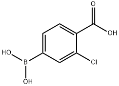 4-羧基-3-氯苯硼酸 结构式