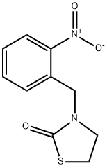 3-(2-nitrophenylmethyl)-2-thiazolidinone 结构式