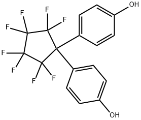1,1-Bis-(4-hydroxyphenyl)-octafluorocyclopentane 结构式