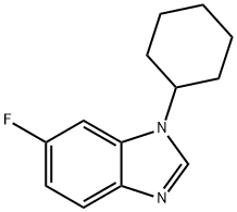 1-Cyclohexyl-6-fluoro-1,3-benzodiazole 结构式