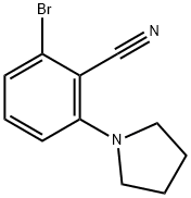 2-溴-6-吡咯烷基苯甲腈 结构式