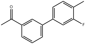 3'-Acetyl-3-fluoro-4-Methylbiphenyl 结构式