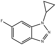 1-Cyclopropyl-6-fluoro-1,2,3-benzotriazole 结构式