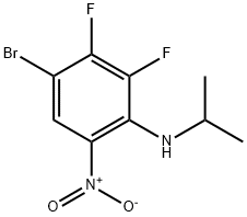 4-溴-2,3-二氟-N-异丙基-6-硝基苯胺 结构式