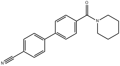 4-[4-(Piperidinocarbonyl)phenyl]benzonitrile 结构式