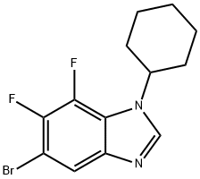 5-BroMo-1-cyclohexyl-6,7-difluorobenziMidazole 结构式