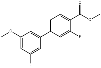 Methyl 2-fluoro-4-(3-fluoro-5-Methoxyphenyl)benzoate 结构式