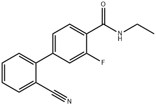 4-(2-Cyanophenyl)-N-ethyl-2-fluorobenzaMide 结构式
