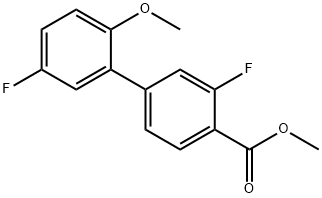 Methyl 2-fluoro-4-(5-fluoro-2-Methoxyphenyl)benzoate 结构式