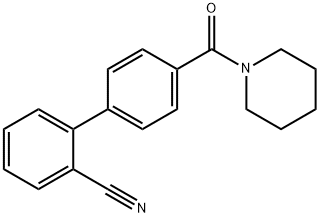 2-[4-(哌啶基羰基)苯基]苯甲腈 结构式