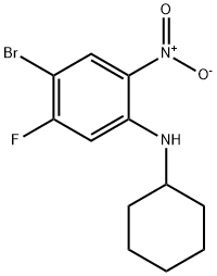 4-BroMo-N-cyclohexyl-5-fluoro-2-nitroaniline 结构式