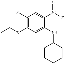 4-溴-N-环己基-5-乙氧基-2-硝基苯胺 结构式