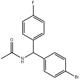 N-((4-溴苯基)(4-氟苯基)甲基)乙酰胺 结构式