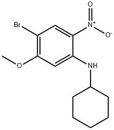 4-溴-N-环己基-5-甲氧基-2-硝基苯胺 结构式