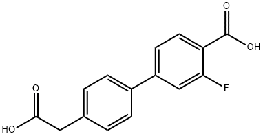 4-(3-Fluoro-4-carbonylphenyl)phenylacetic acid 结构式