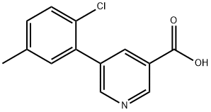 5-(2-Chloro-5-Methylphenyl)pyridine-3-carboxylic acid 结构式