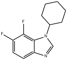 1-Cyclohexyl-6,7-difluoro-1,3-benzodiazole 结构式