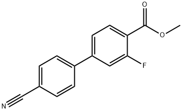 Methyl 4-(4-cyanophenyl)-2-fluorobenzoate 结构式