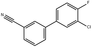 3-(3-Chloro-4-fluorophenyl)benzonitrile 结构式