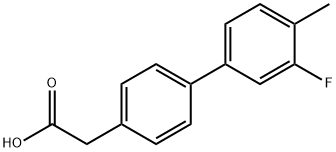 [4-(3-Fluoro-4-Methylphenyl)phenyl]acetic acid 结构式