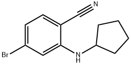 4-溴-2-(环戊基氨基)苯甲腈 结构式