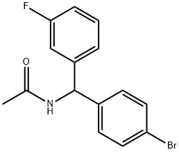 N-[(4-BroMophenyl)(3-fluorophenyl)Methyl]acetaMide 结构式