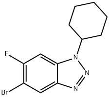 5-BroMo-1-cyclohexyl-6-fluoro-1,2,3-benzotriazole 结构式