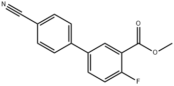 Methyl 5-(4-cyanophenyl)-2-fluorobenzoate 结构式