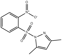 3,5-二甲基-1-(2-硝基-苯磺酰)-1-H-吡唑 结构式