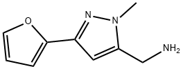 (3-(Furan-2-yl)-1-methyl-1H-pyrazol-5-yl)methanamine 结构式