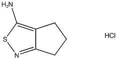 5,6-Dihydro-4H-cyclopenta[c]isothiazol-3-amine hydrochloride 结构式