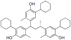 4-[(2S)-4,4-bis(5-cyclohexyl-4-hydroxy-2-methyl-phenyl)butan-2-yl]-2-cyclohexyl-5-methyl-phenol 结构式