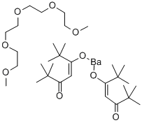 二(2,2,6,6-四甲基庚烷-3,5-二酮)(四乙二醇二甲醚)钡 结构式