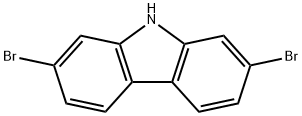 2,7-二溴咔唑 结构式