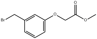 (3-溴甲基)苯氧基乙酸甲酯 结构式