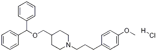 4-(3,3-二苯基丙基)-1-(3-(4-甲氧基苯基)丙基)哌啶盐酸盐 结构式