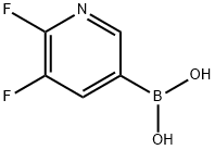 2,3-二氟吡啶-5-硼酸 结构式