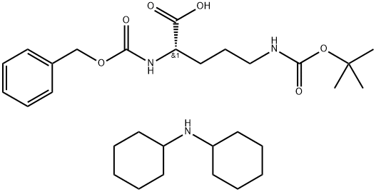 N^D-苄氧羰基-N^A-BOC-L-鸟氨酸 二环己基铵盐 结构式