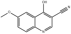 4-羟基-6-甲氧基喹啉-3-甲腈 结构式