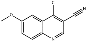4-氯-6-甲氧基喹啉-3-甲腈 结构式