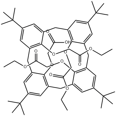 4-TERT-BUTYLCALIX[4]ARENE-TETRAACETIC ACID TRIETHYL ESTER 结构式