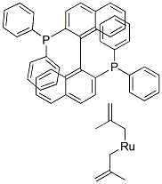 [(R)-2,2'-BIS(DIPHENYLPHOSPHINO)-1,1'-BINAPHTHYL]BIS(2-METHYLALLYL)RUTHENIUM(II) 结构式