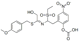 S-(4-methoxybenzyl)thioglycolylaminoethylsulfonylethyl-4-nitrophenyl carbonate 结构式