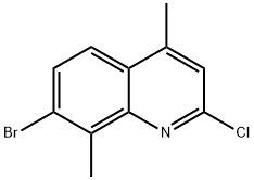 7-Bromo-2-chloro-4,8-dimethyl-1-azanaphthalene 结构式