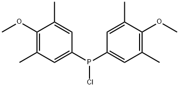 氯二(3,5-二甲基-4-甲氧苯基)膦 结构式