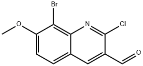 8-溴-2-氯-7-甲氧基喹啉-3-甲醛 结构式