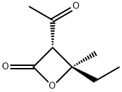 2-Oxetanone, 3-acetyl-4-ethyl-4-methyl-, trans- (9CI) 结构式