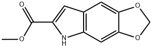 5H-[1,3]1,3-二氧杂环戊基[4,5-F]吲哚-6-甲酸甲酯 结构式