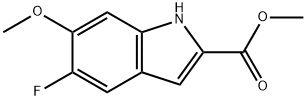 5-氟-6-甲氧基-1H-吲哚-2-甲酸甲酯 结构式