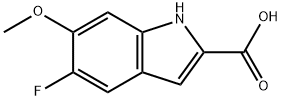 5-氟-6-甲氧基-1H-吲哚-2-羧酸 结构式